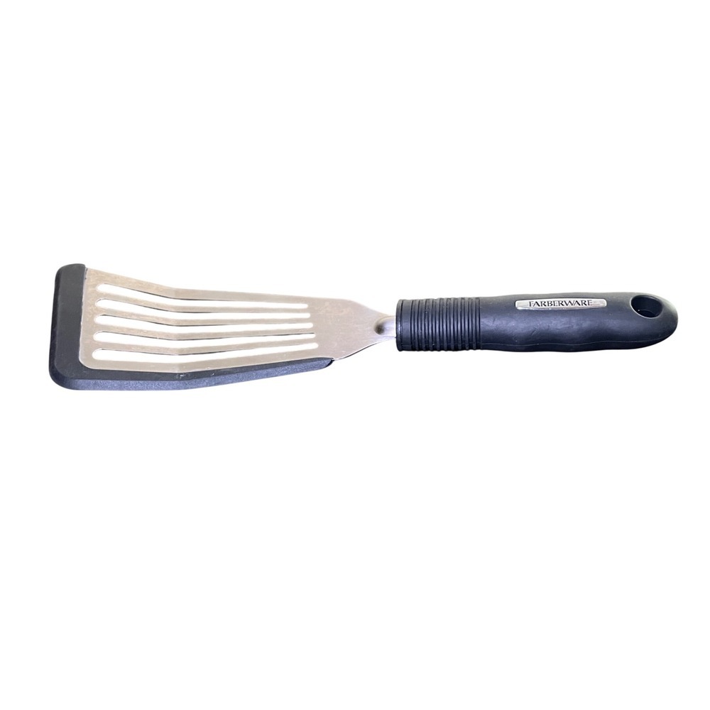 Farberware Slotted Spatula Turner Metal Head Black Handle Kitchen Utensil